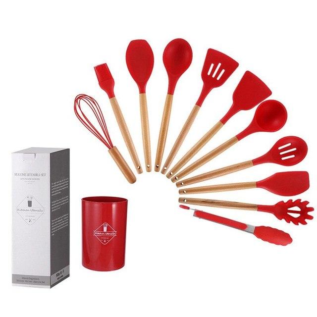 Non Stick Pot Spatula And Spoon - Pioneer Gadgets