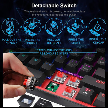 Mini Mechanical Gaming Wired Keyboard - Pioneer Gadgets