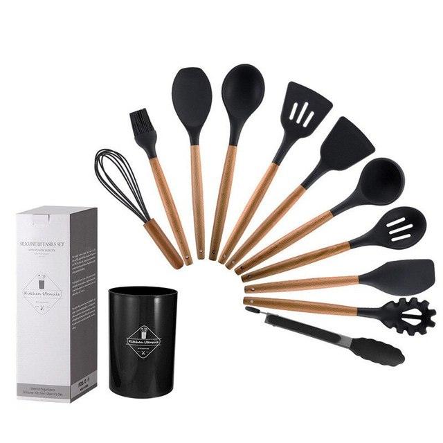 Non Stick Pot Spatula And Spoon - Pioneer Gadgets