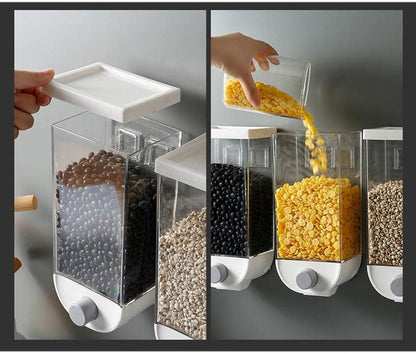 Wall-Mounted Kitchen Multi-Grain Sealed Jars - Pioneer Gadgets