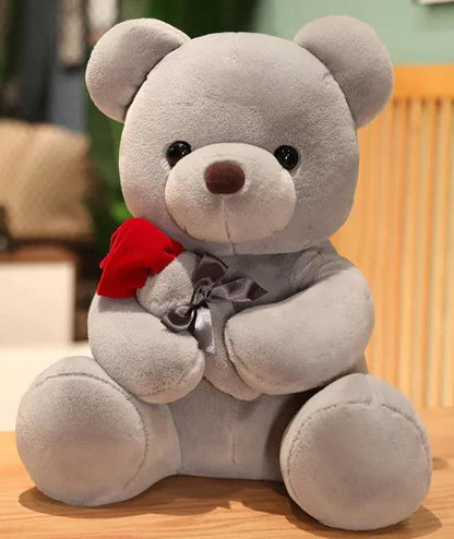 Hugging Roses Teddy Bear Plush Pillow - Pioneer Gadgets